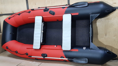Лодка Таймень RX 3700 НДНД Бронированный красный/черный фото 4